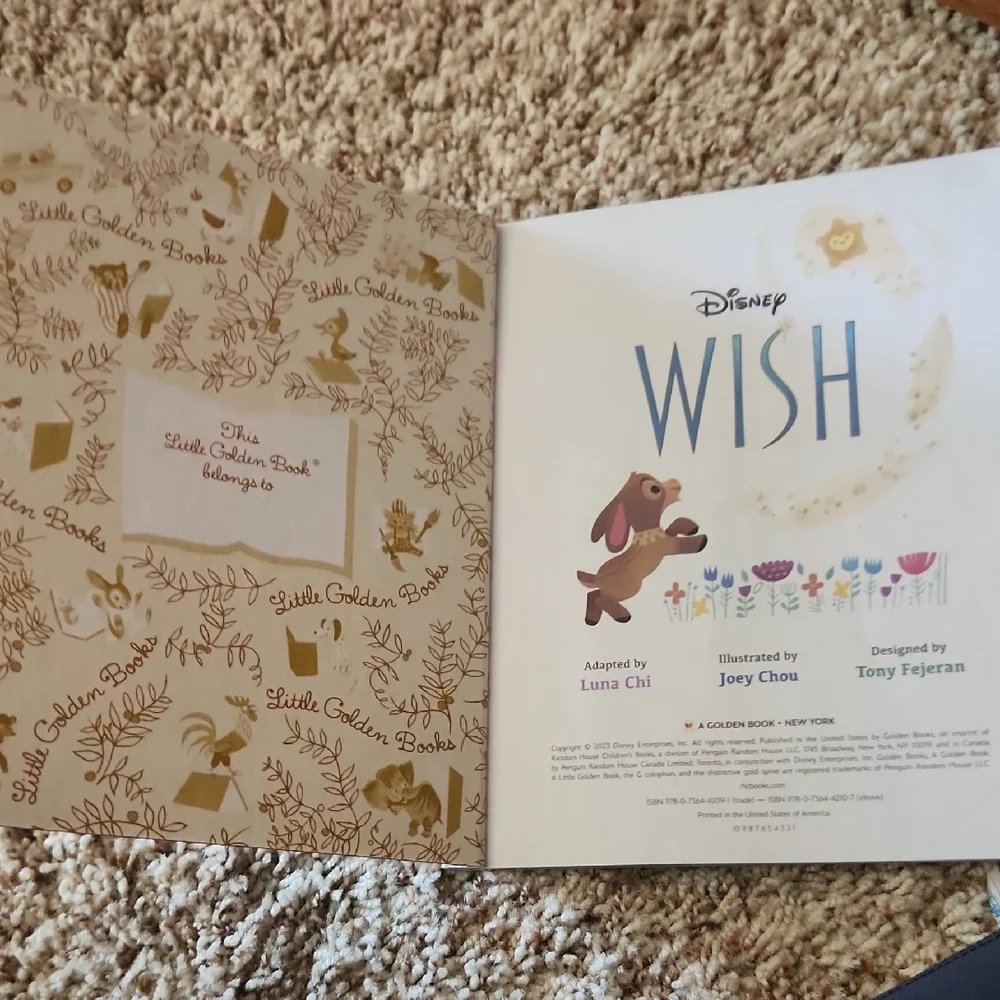 Disney Wish Book with Purple and Yellow Cover - Picture 4 of 4